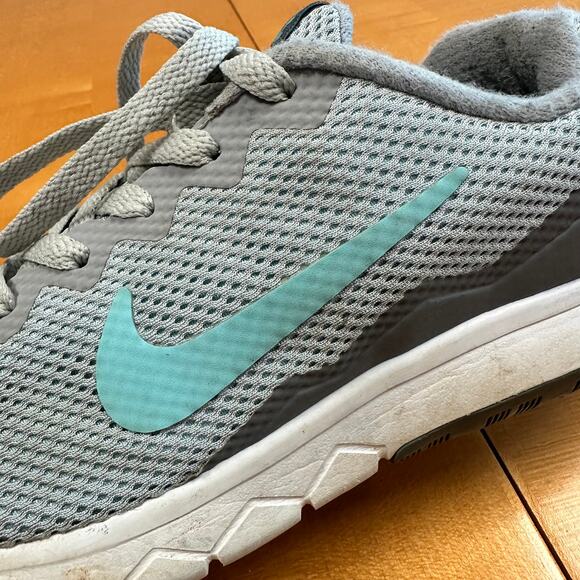 Nike Flex Experience RN 4 Gray Aqua Blue 749178-002 Athletic Shoes Sz 5.5 - Picture 5 of 9